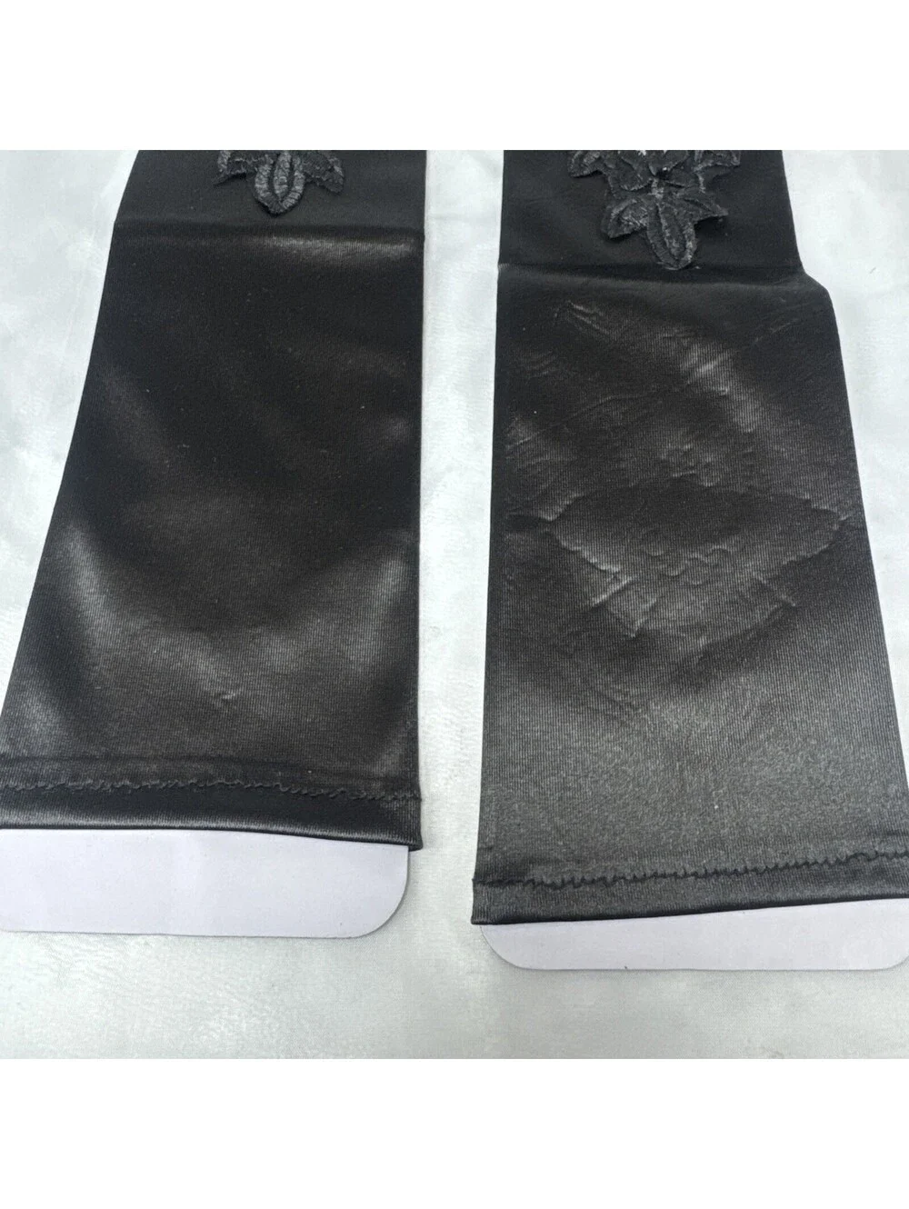 Long Opera Party Gloves Stretchy Adult Elbow Length BLACK